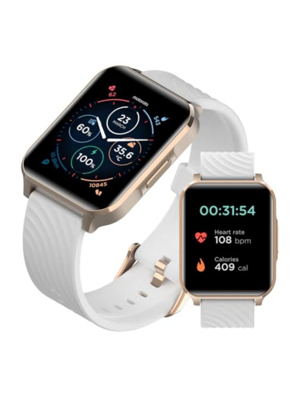 Fitness Smartwatch 1.69in LCD Heart Rate Sleep Tracker 10 Day Battery IP67